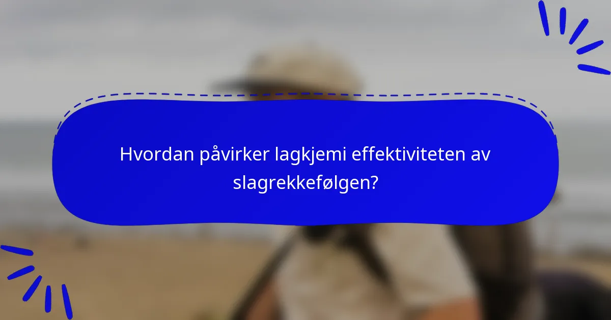 Hvordan påvirker lagkjemi effektiviteten av slagrekkefølgen?